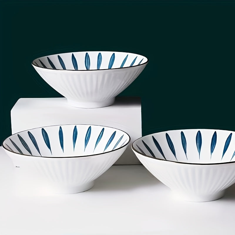 Set of Four Premium Ceramic Bowls Featuring a Distinctive Design