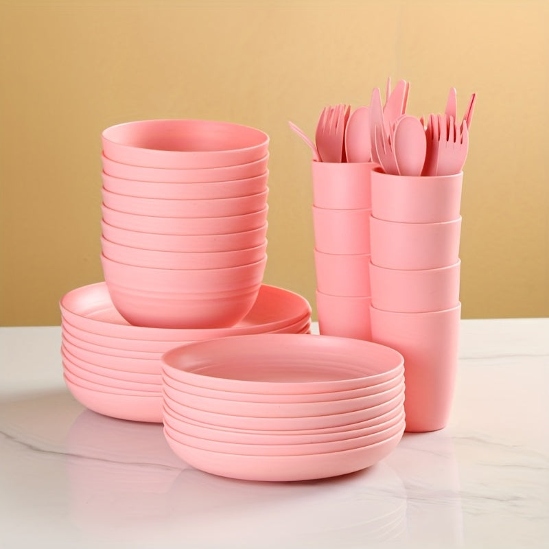 28\u002F56pcs of Unbreakable Plates, Pp Tableware Set