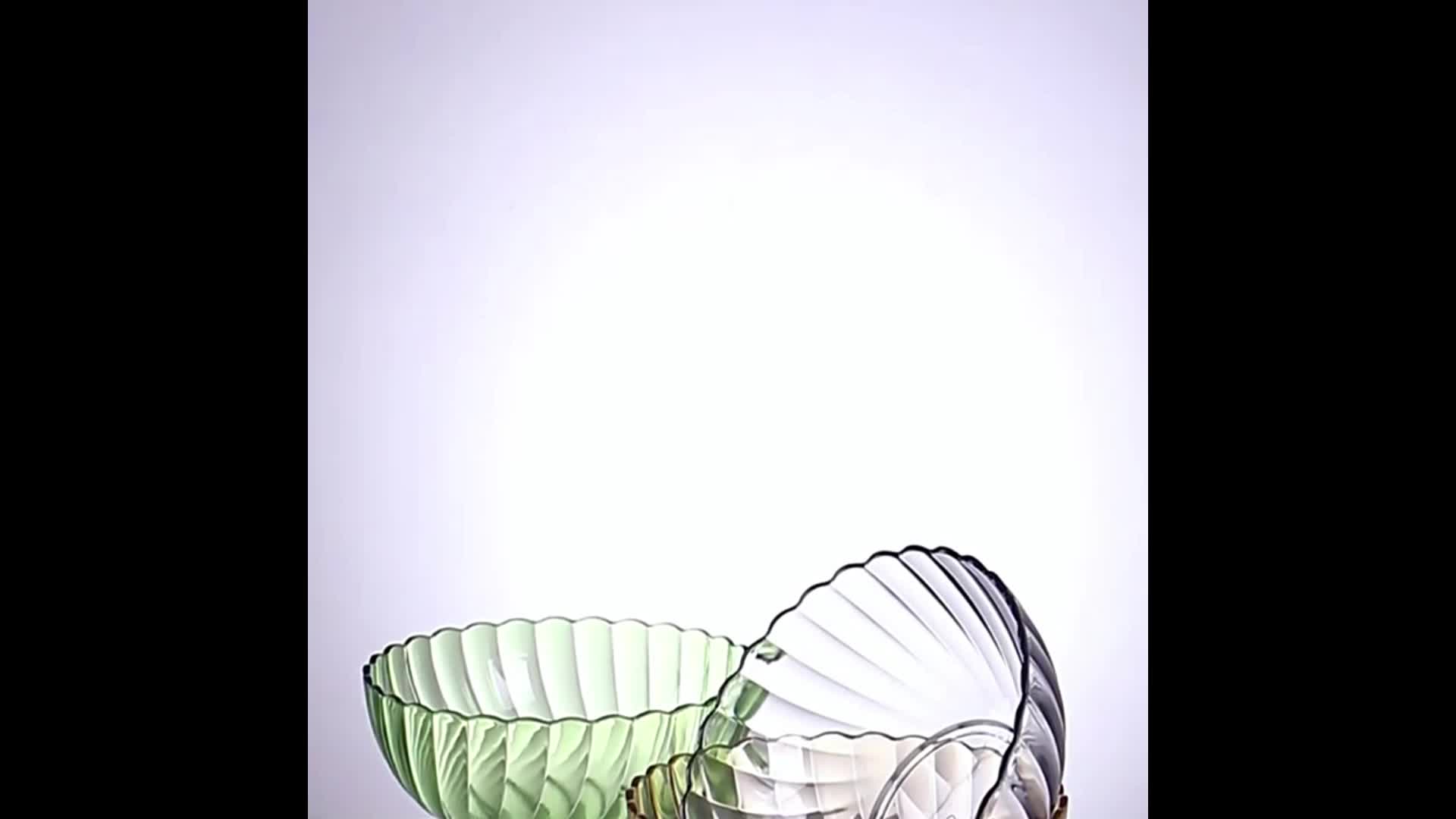 4pcs plastic bowl, 550ml plastic mixing salad bowl