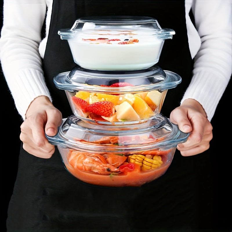 High Borosilicate Glass Heat-Resistant Crystal Pot with Lid