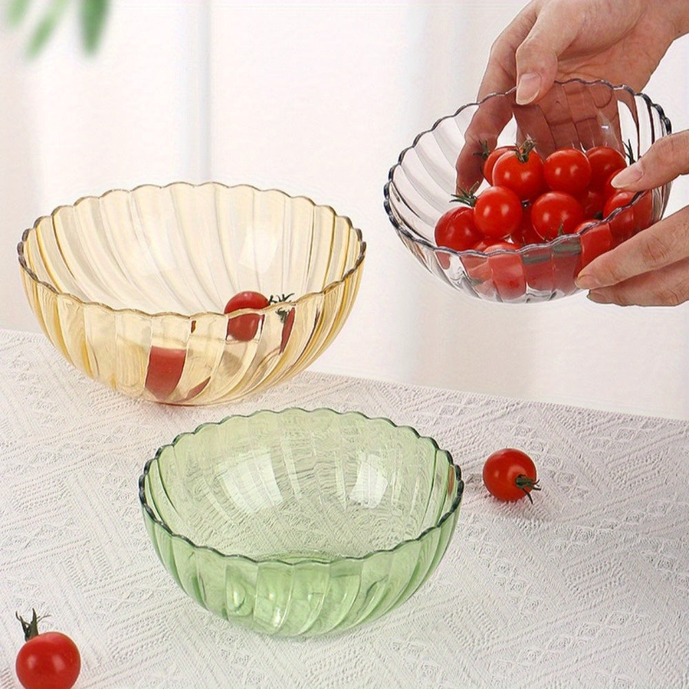 4pcs plastic bowl, 550ml plastic mixing salad bowl