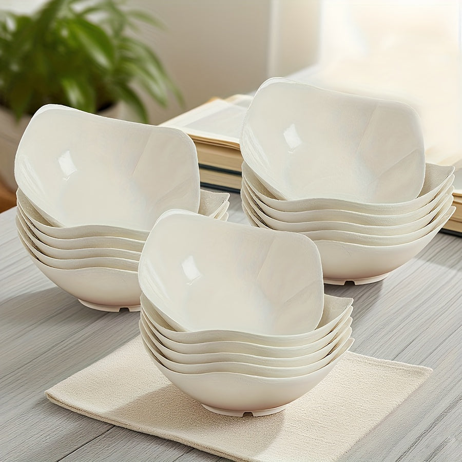 Stackable Dinnerware Bowls 18\u002F6pcs Set Large New Pure White