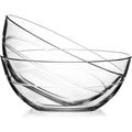 2 Pack 8.7 inch Heavy-Duty Tempered Glass Mixing Bowls with Level Base - Microwave