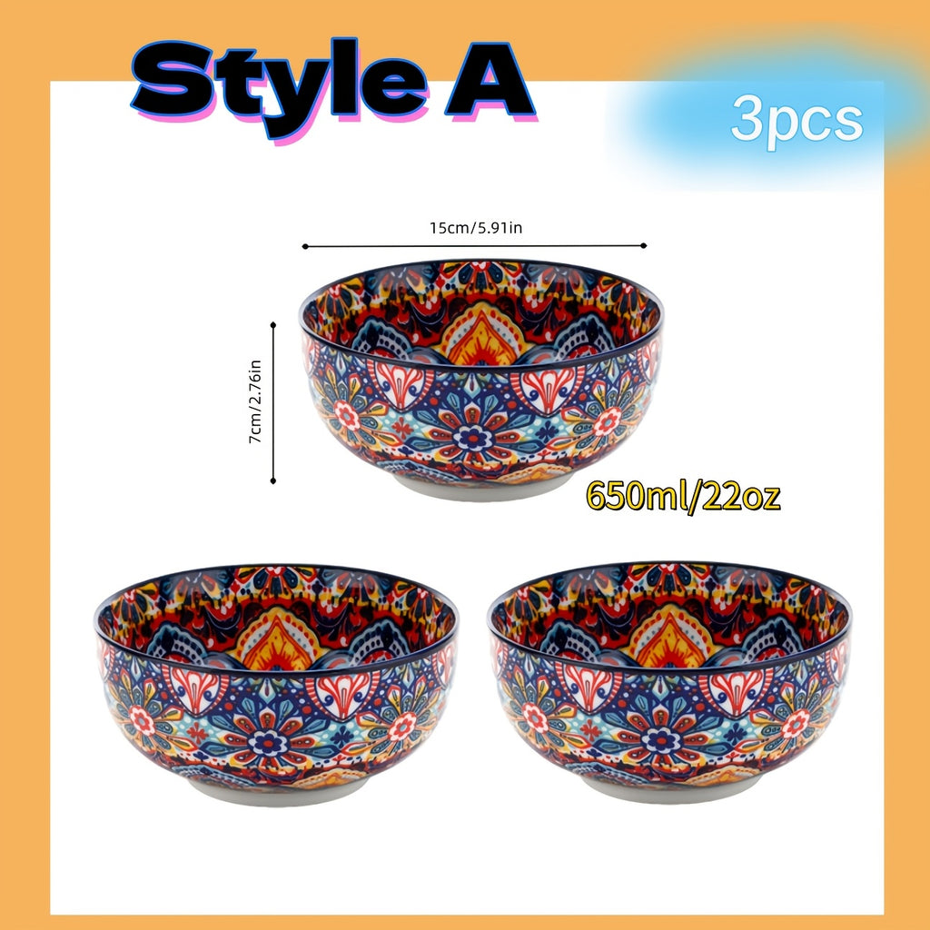 22 oz Ceramic Soup Bowl | 5.91 inch Large Salad Bowl, Suitable for Cereal