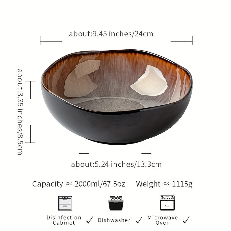 Premium Ceramic Bowl 1pc Extra Thick Ceramic Yunmeng Azure Soup Bowl