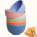 8pcs Color Striped Unbreakable Cereal Bowl, pp material-26oz