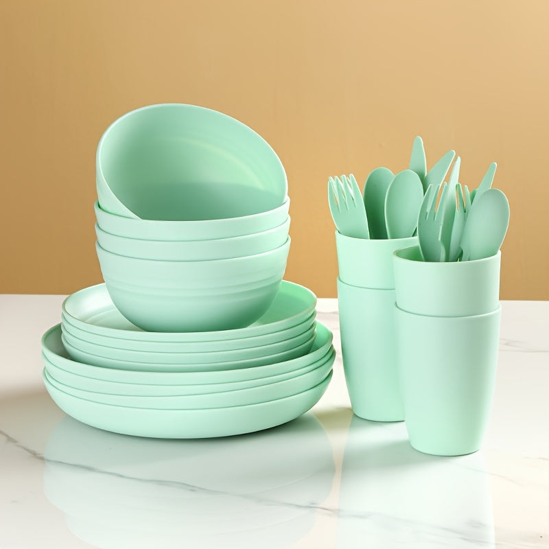 28\u002F56pcs of Unbreakable Plates, Pp Tableware Set