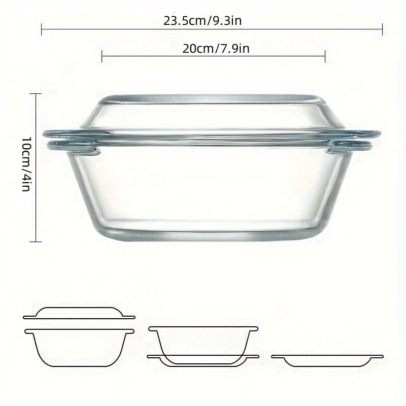 High Borosilicate Glass Heat-Resistant Crystal Pot with Lid