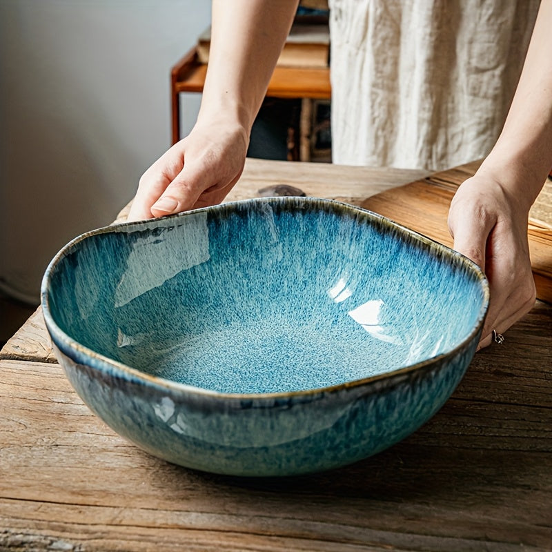 Premium Ceramic Bowl 1pc Extra Thick Ceramic Yunmeng Azure Soup Bowl
