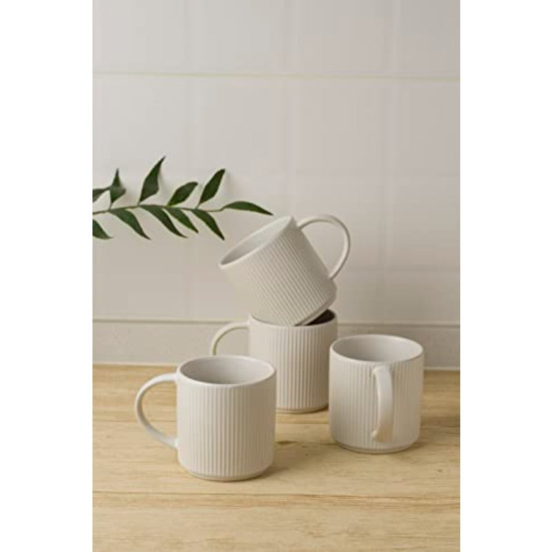famiware Dinnerware Sets with Mugs Plates and Bowls Dish Set of 6 24 Pieces - Dishwasher and Microwave Safe Chip Resistant Reactive Glaze