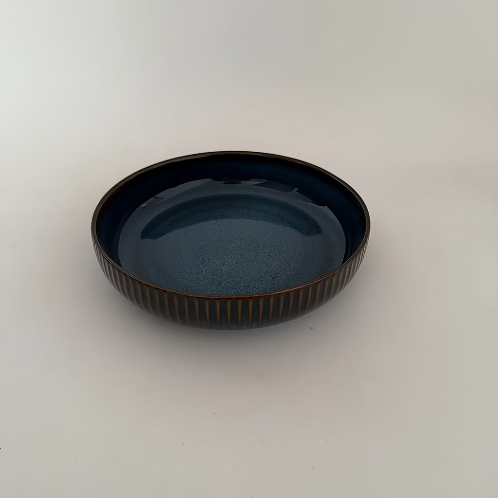 4pcs Set Blue Porcelain Pasta Bowls - 35oz, 8.5\