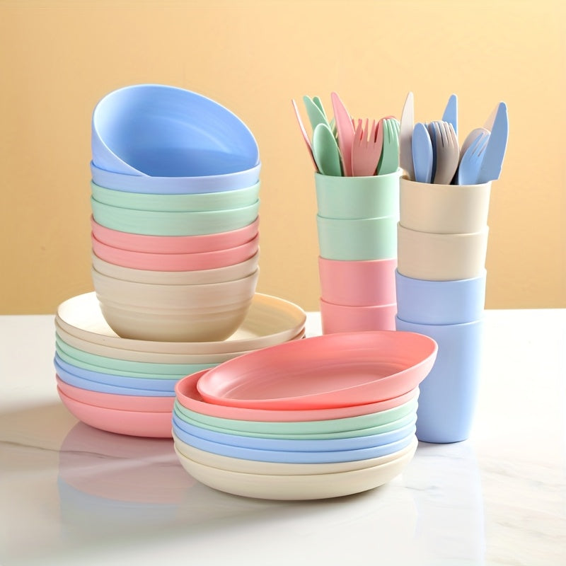 28\u002F56pcs of Unbreakable Plates, Pp Tableware Set