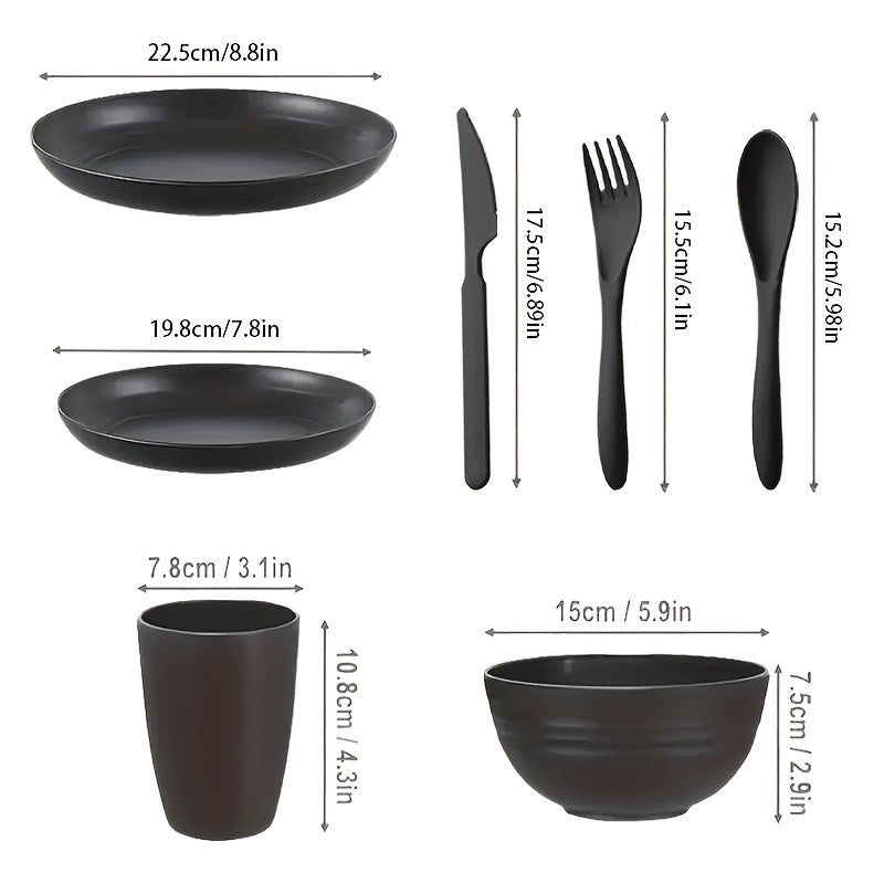 28\u002F56pcs of Unbreakable Plates, Pp Tableware Set