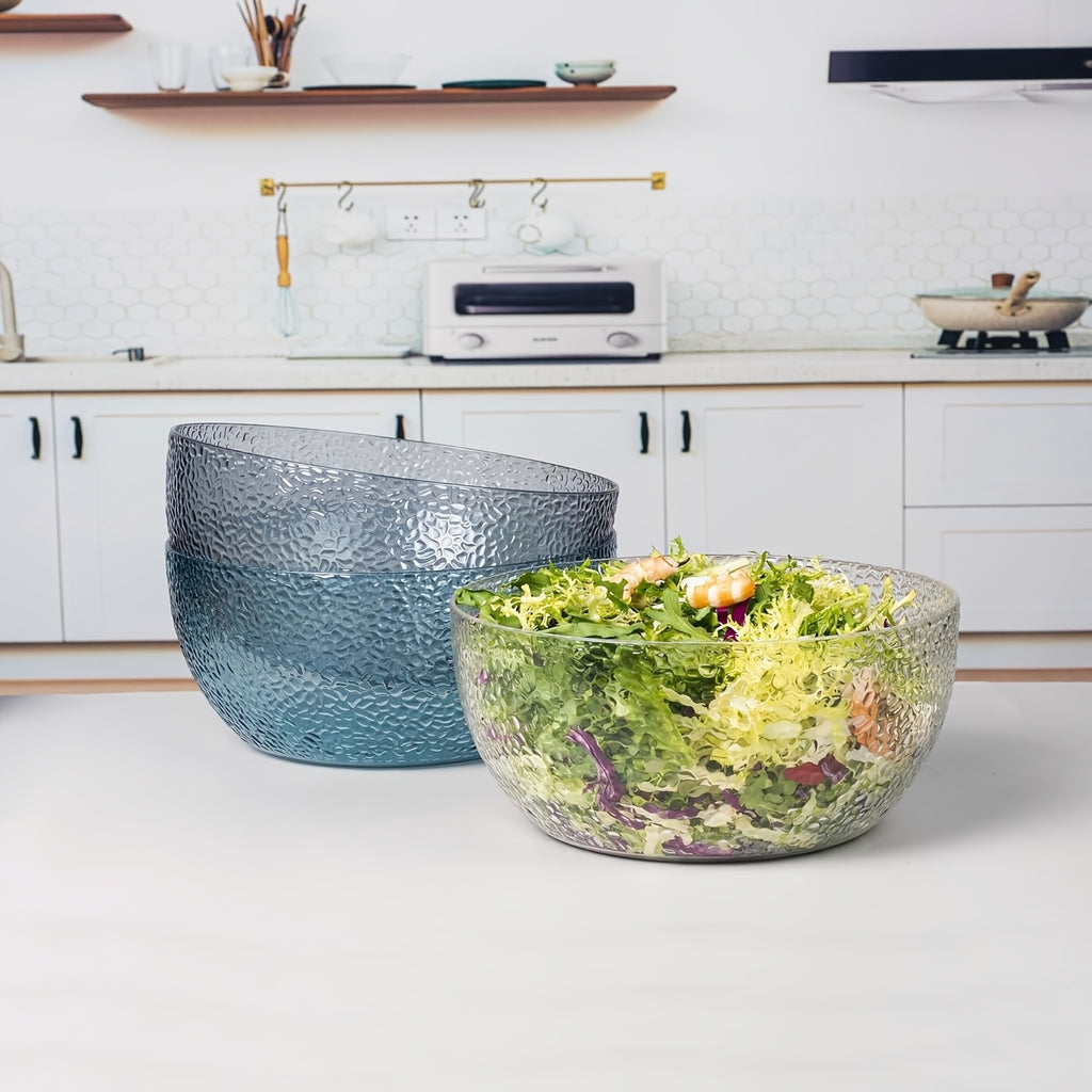 2- 130oz Acrylic Salad Bowls, 9. 5 inch Shatter- Resistant Serving Bowls