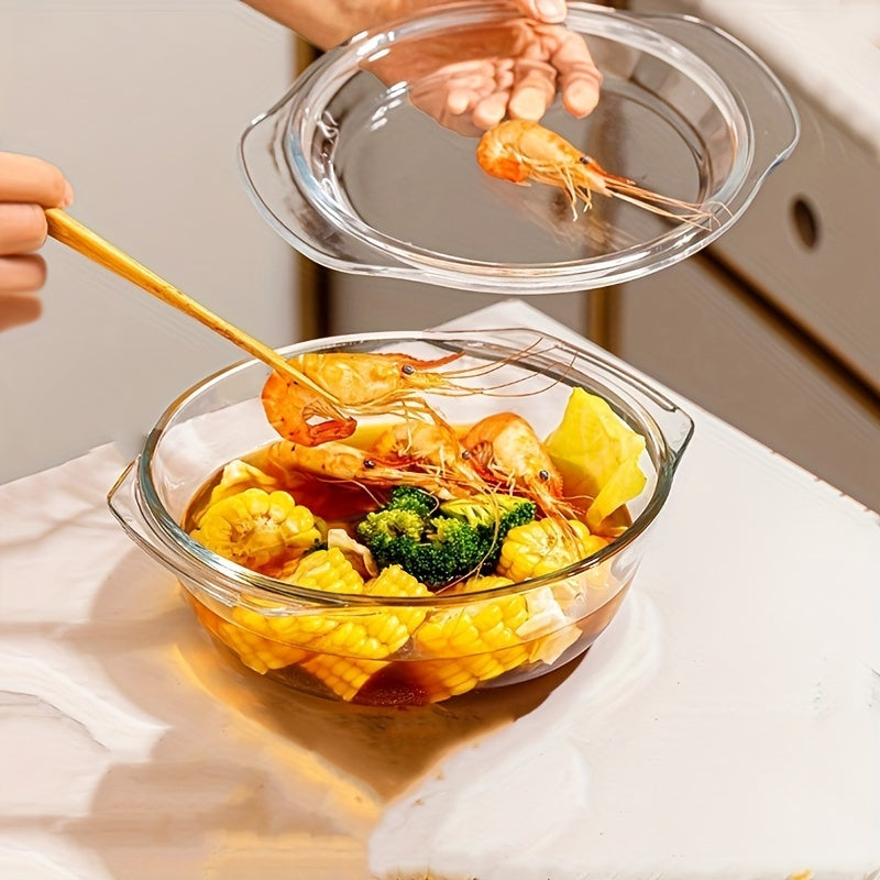 High Borosilicate Glass Heat-Resistant Crystal Pot with Lid