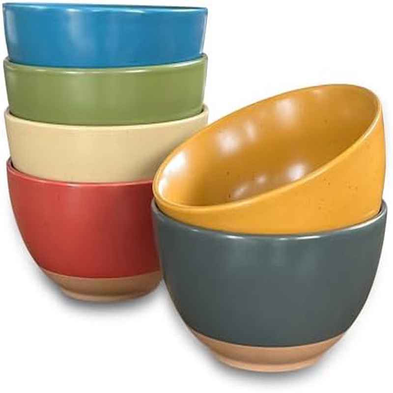 Small Matte Round Plastic Bowls Suitable for Rice, Ice Cream, Soup