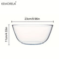1pc KEMORELA Deep Mixing Bowl - Heavy-Duty Glass Salad Bowl