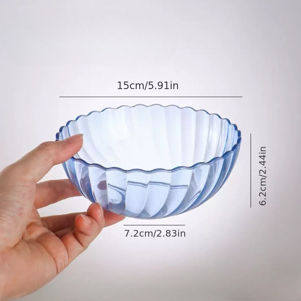 4pcs plastic bowl, 550ml plastic mixing salad bowl