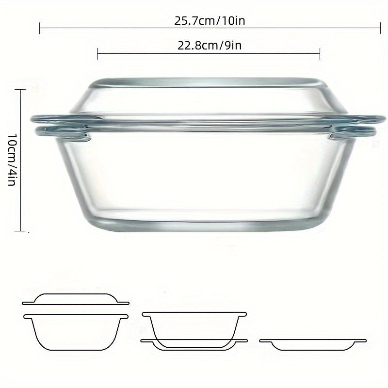 High Borosilicate Glass Heat-Resistant Crystal Pot with Lid